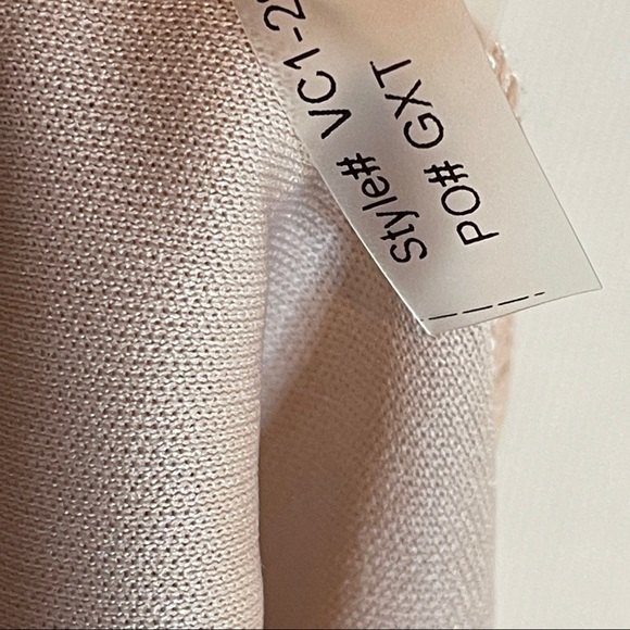 Vince Camuto Women's Size 6 Taupe Rose Metallic Ruched Waist Long Sleeve Dress - Picture 10 of 10